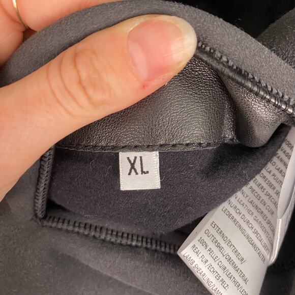 Gimo's GMS-75 100% Suede Lamb Fur Knit Jacket Charcoal XL - Picture 5 of 7